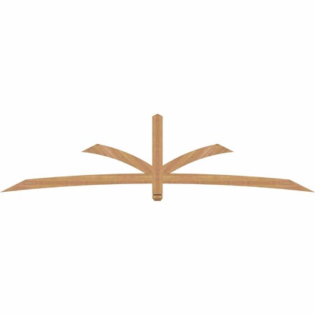 Ekena Millwork Davenport Timber Gable Bracket, Western Red Cedar, 108"W x 27"H x 1 1/2"D x 3 1/2"F, 6/12 Pitch GBW108X27X0204DAV00SWR